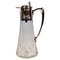 Art Nouveau Glass Carafe with Silver Fitting by Wilhelm Binder, Germany, 1890s 1