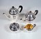 Art Deco Silver Coffee and Tea Set with Tray, 1920, Set of 5 6
