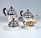 Set da tè e caffè Art Déco in argento con vassoio, 1920, set di 5, Immagine 8