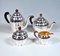 Silbernes Art Deco Kaffee- und Teeservice mit Tablett, 1920, 5er Set 8