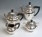 Set da tè Art Nouveau in argento da 5 pezzi di Weinranck & Schmidt Hanau, Germania, fine XIX secolo, set di 5, Immagine 4