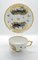 Tazza e piattino del primo secolo con scene Kauffahrtei e decorazioni dorate di Meissen, set di 2., Immagine 2