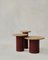 Raindrop Side Table Set in Oak and Terracotta by Fred Rigby Studio, Set of 3 1