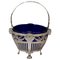 Art Nouveau Silver Basket with Blue Glass Liner, Bremen, Germany, 1890s 1