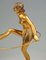 Figura Dama semidesnuda con aro de bronce de Bruno Zach para Bergmann, Viena, Austria, años 30, Imagen 5