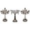 Silver Plated Centerpiece and Candelabras, Germany, 1915, Set of 3 1
