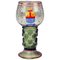 Green Glass and Enamel Coat of Arms Wine Glass by Lobmeyr, Vienna, 1910s 1