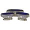 Silver Bowls with Cobalt Blue Glass Liners by Master Bubeniczek, Vienna, Austria, 1900s, Set of 3 1