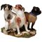 Meissen Group of Three Dogs Model 2104 by Johann Joachim Kaendler, 1840s 1