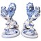 Faience Walking & Roaring Lions by Galle Nancy St. Clement, 1892, Set of 2 1