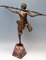 Art Deco Bronze Bacchanalian Lady Nude Dancing attributed to Pierre Le Faguays, 1935, Image 3