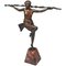 Art Deco Bronze Bacchanalian Lady Nude Dancing attribué à Pierre Le Faguays, 1935 1