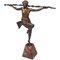 Art Deco Bronze Bacchanalian Lady Nude Dancing attributed to Pierre Le Faguays, 1935, Image 1