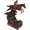 Figurine Jockey Montant sur un Cheval Sautant en Bronze de Bergman, Vienne, 1920s 1