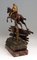 Figurine Jockey Montant sur un Cheval Sautant en Bronze de Bergman, Vienne, 1920s 3