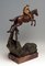 Figurine Jockey Montant sur un Cheval Sautant en Bronze de Bergman, Vienne, 1920s 4