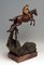 Jockey Riding on Jumping Horse Figurine in Bronze from Bergman, Vienna, 1920s 4