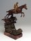 Figurine Jockey Montant sur un Cheval Sautant en Bronze de Bergman, Vienne, 1920s 5