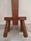Brutalist Wooden Side Chair, France, 1950s 6