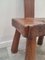 Brutalist Wooden Side Chair, France, 1950s 3