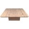 Square Travertine Coffee Table, France, 1975 1