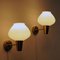 Swedish Brass and Opaline Glass Wall Lamp by Asea, 1950s, Set of 2, Image 5