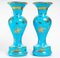 Turquoise Opaline Vases in Enameled Gold, Set of 2 4