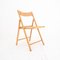 Chaises Pliantes en Bois et Paille, Vienne, Italie, 1980s, Set de 4 6