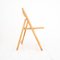 Chaises Pliantes en Bois et Paille, Vienne, Italie, 1980s, Set de 4 8