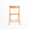 Chaises Pliantes en Bois et Paille, Vienne, Italie, 1980s, Set de 4 9