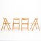 Chaises Pliantes en Bois et Paille, Vienne, Italie, 1980s, Set de 4 5
