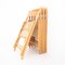 Chaises Pliantes en Bois et Paille, Vienne, Italie, 1980s, Set de 4 2
