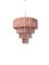 Lámparas de araña vintage de cristal de Murano con 78 vasos en rosa de alabastro, años 90. Juego de 2, Imagen 14