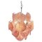Vintage Italian Murano Chandelier with 24 Pink Disks, 1978, Image 1
