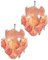 Vintage Italian Murano Chandelier with 24 Pink Disks, 1978, Image 16