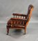 Victorian Hand Dyed Leather Library Armchair, 1880 10