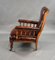 Victorian Hand Dyed Leather Library Armchair, 1880, Image 10