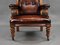 Victorian Hand Dyed Leather Library Armchair, 1880 4