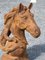 Große Pferdekopfstatue aus Gusseisen 3