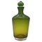 Engraved Green Glass Bottle by Paolo Venini, Italy, 1985 1