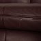 Leather Corner Sofa in Brown Aubergine by Koinor Diva 4