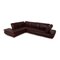 Leather Corner Sofa in Brown Aubergine by Koinor Diva 3