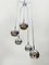 Vintage Silver Chrome Globes Hanging Lamp, 1970s, Image 2