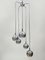 Vintage Silver Chrome Globes Hanging Lamp, 1970s 1