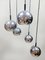 Vintage Silver Chrome Globes Hanging Lamp, 1970s 4