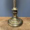 Brass Table Lamp with Mint Green Glass Hood 6