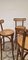 French Canned and Wooden Barstools, 1980s, Set of 4 3