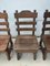 Brutalist Belgian Oak Dining Chairs, 1965, Set of 6, Image 7