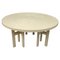 Round Dining Table in Cream from Jean Claude Dresse, 1975 1