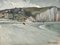 Henry Maurice Cahours, Petit Dalles Beach, Normandie, Frankreich, 1940er, Gouache, gerahmt 2